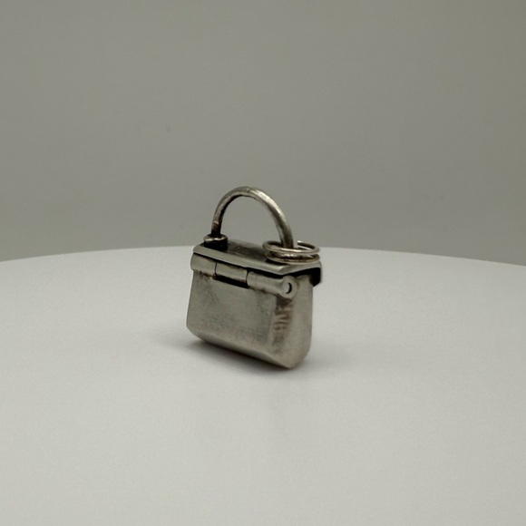 Vintage Sterling Silver Handbag Purse Charm 925 - Picture 5 of 10